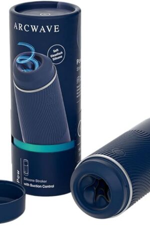 Arcwave Pow Manual Male Masturbator Adult Sex Toys for Men | Intensity Suction Control Male Stroker | Discreet Pocket Pussy Masturbation Cup | CleanTech Silicone & Waterproof | Gifts for Men | Blue