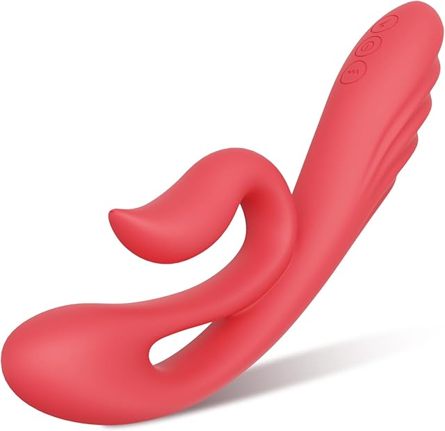 Clitoral Kissing G Spot Vibrator - Adult Toys for Double Stimulation with 9 Vibrations, Sex Toys with Dual Motors, Full Silicone Vibrating Dildo Massager for Women Couple