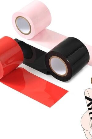 BDSM Bondage Tape Set 3 Rolls Sex Restraints Toys Reusable Static Electrostatic Tape PVC Fetish SM Adult Toy for Men and Women
