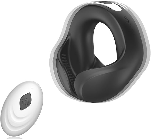 Double Motor Vibrating Egg Rings, Silicone Penis Ring Couple Vibrator with 10 Vibration Modes for Clitoris & Testicles Stimulation, Remote Control Rechargeable Sex Toys for Men Couples