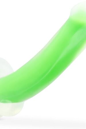Eden Sex Toys - Glow in The Dark G Spot Dildo - 7 Inch - Realistic Soft Silicone P Spot Dildo - Suction Cup & Harness Compatible - Smooth Penis for Vaginal & Anal Play - Adult Toy Unisex - Neon Green