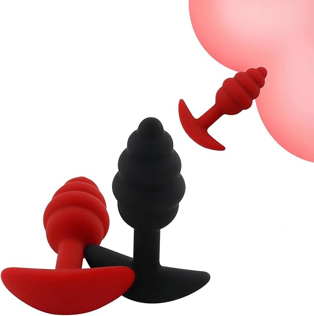 Anal Butt Plug Rose Sex Toys for Couples, Mini Anal Plug Female Sex Toys for G Spot Stimulation, Small Anal Beads Anal Training Set Sex Game for Prostate Massager, Anal Dildo Anal Sex Toys for Women