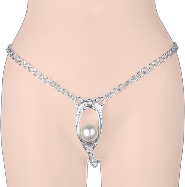 Female Chastity Devices with Metal Lock, Abstinence BDSM Sex Belt, Adjustable Bondage Set Sex Toys for Women, Woman Forced Orgasm Belts, Anti-Derailment Women's Chastity Strap Device