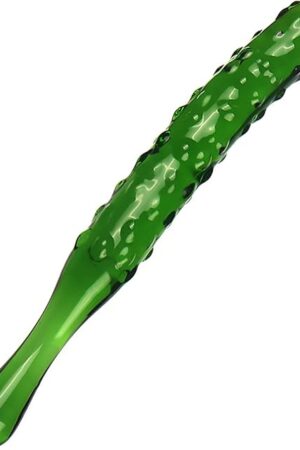 Glass Wand Anal Butt Plug - 708 Inch G-spot Glass Cucumber Butt Plug, Innovative Cucumber Anal Dildo, Vaginal Prostate Massager Sex Toy for Male Female Masturbation (A)