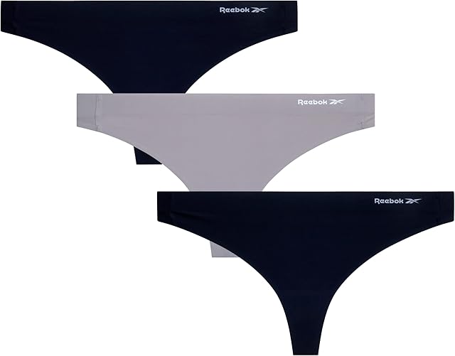 Women's Thong Underwear - 3 Pack or 6 Pack Performance Stretch Sexy Seamless Thong Panties for Women (Sizes: S-XL)