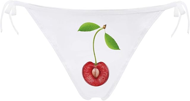 Women's Flirty Sexy Funny 3D Printed Low-waisted Tie string High elasticity Underpants Single Party Gifts Briefs