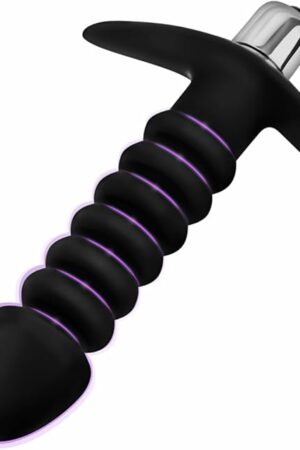 Waterproof Vibrating Anal Beads Vibrating Butt Plug Prostate 7 Vibration Mode G spot Dildo Adult Massager Toy, Couples Sex Toys, Black