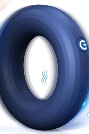 Vibrating Cock Ring with Uniqe O-Shape Design, Silicone Penis Rings Vibrator with 10 Vibration Modes, Double Motors Mens Vibrator for Stronger Erection Stimulating Adult Sex Toys for Men