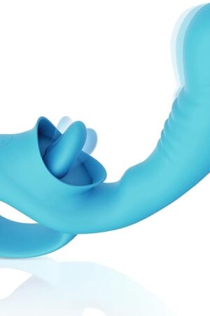 G Spot Vibrator Adult Toys for Women, Clitoral Licking Sex Toy Clitoral Stimulator with 10 Licking & Vibrating Modes, Realistic Stimulator Tools for Female Couples Games, Adult Sex Toys & Games ?Blue?