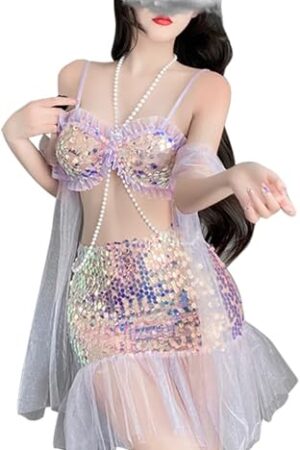 Cosplay Lingeries Sexy Halloween Mermaid Costumes Anime Princess Maid Dress Rave Outfits for Women Festival Sparkle Skirt