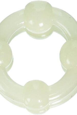 California Exotics Silicone Island Rings Double Stacker, Glow-in-the-Dark