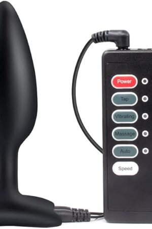 Anal Butt Plug Silicone Sex Toys Electric Shock Metal Thread Anal Butt Plug Electro Power Box Massager Toys for Beginners and Advanced Users