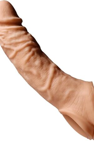 X-Large Penis Sleeve Enlarger, Cock Sleeve Extender Length Girth Extension Male Delay Ejaculation Sheath Adult Sex Toy for Men Women Couples