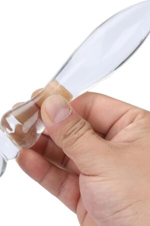 6.3" Glass Dildo Crystal Penis Sex Pleasure Wand G-spot Stimulator Women Masturbation Toy