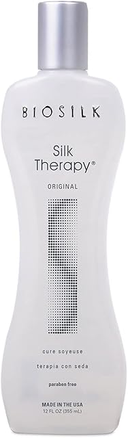 BioSilk Silk Therapy Original Cure, Reconstructing Treatment For Adding Shine & Helping Prevent Split Ends, Sulfate, Paraben, & Cruelty-Free, 12 Oz