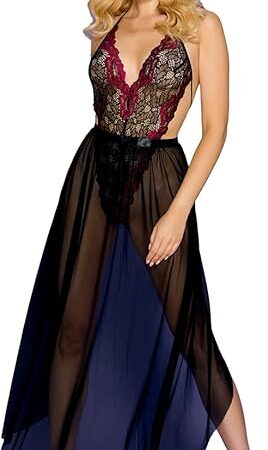 Women Nightgown Babydoll Chemise Lingerie Sexy Long Dress for Women Babydoll Dress Mesh Dress