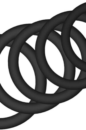 6 Pcs Set Penis Rings Cock Rings Penis Sleeve Penis Trainer Delay Ejaculation High Elasticity Time Lasting Sex Toys for Men (Color : Black)
