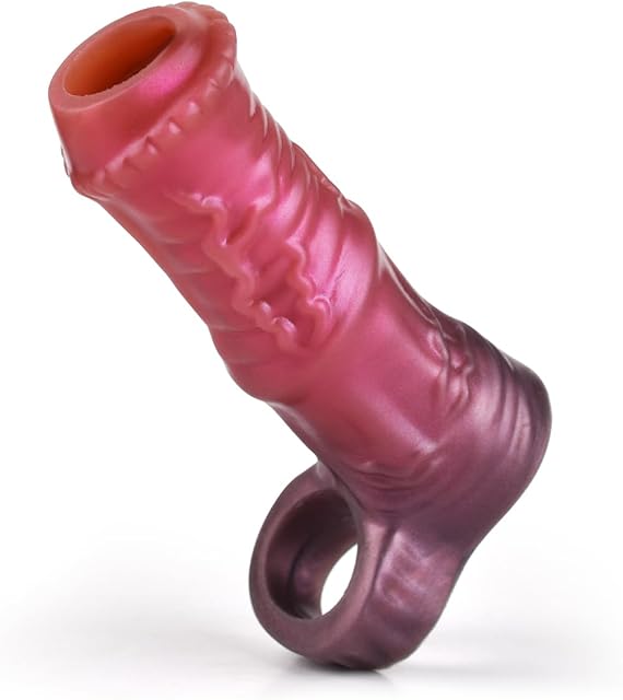 Horse Style Fantasy Sheath,NNSX Cosplay Penis Sleeve Sex Toy,Textured Shaft and Ribbed interiors to Increase Stimulation,closefit Design with Stretchy Ball Loop,Sexual Experience Enhancers