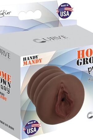 Curve Toys Home Grown Pussy Handy Mandy Vaginal Stroker Brown