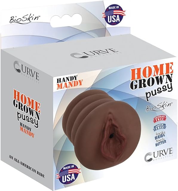 Curve Toys Home Grown Pussy Handy Mandy Vaginal Stroker Brown