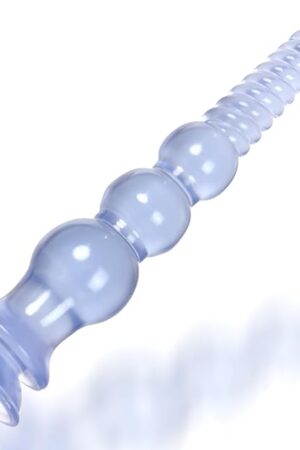 124 inch Anal Beads Trainer with Suction Cup Blue Butt Plug Cone Anal Stretcher Prostate Massager Dilator Sex Toy for Women Men Masturbation