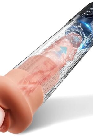 Waterproof Realistic Male Masturbator,Adult Sex Toys for Men,Sucking & Pumping Male Sex Toy, Premuim quiality Pocket Pussy Stroker, Follyee Penis Trainer Glans Stimulator Mens Vibrator Penis Pump