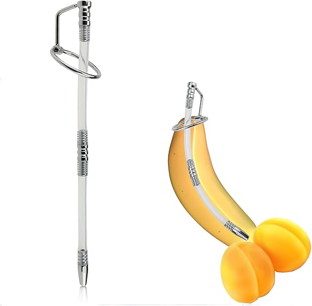 Flexible Hollow Urethral Dilator, 787 inch Urethral Sounding Penis Plug with Cock Rings Sex Toy for Men
