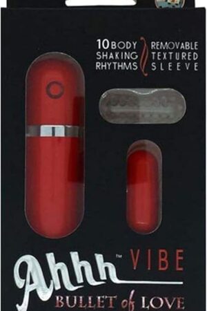 Ahhh Vibe Bullet of Love Remote Control Bullet, Red