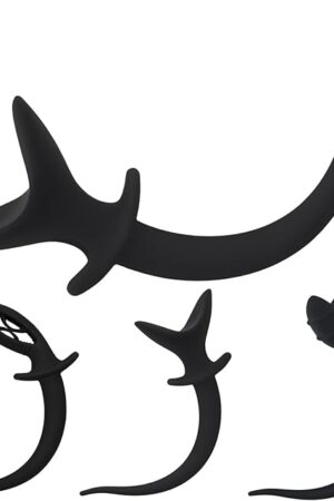 Anal Plugs Faux Puppy Tail for Couples Silicone Butt Plugs with T-Shape Base Expanding Anus Plugs for Men Adult Sex Toys for SM & Cosplay (M)