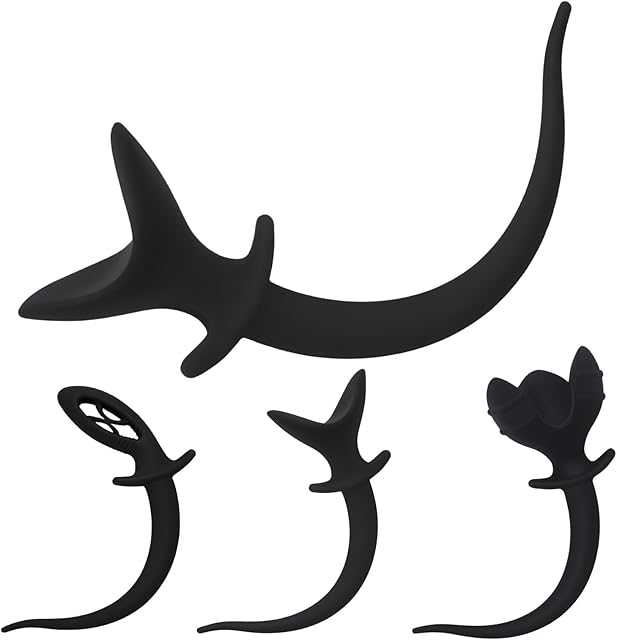 Anal Plugs Faux Puppy Tail for Couples Silicone Butt Plugs with T-Shape Base Expanding Anus Plugs for Men Adult Sex Toys for SM & Cosplay (M)