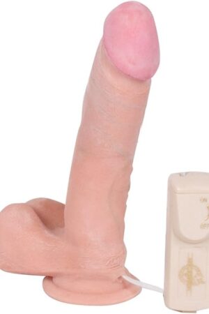 Doc Johnson The Realistic Cock - Vibrating 8 Inch - Dildo - Vanilla