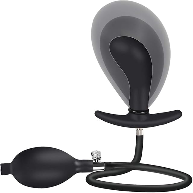 Inflatable Anal Plug with Pump, Adjustable Butt Plug for Men & Women, Expandable Silicone Anal Toy with Quick Release Valve, G spot Stimulator Adult Sex Toy Prostate Massager for Beginners