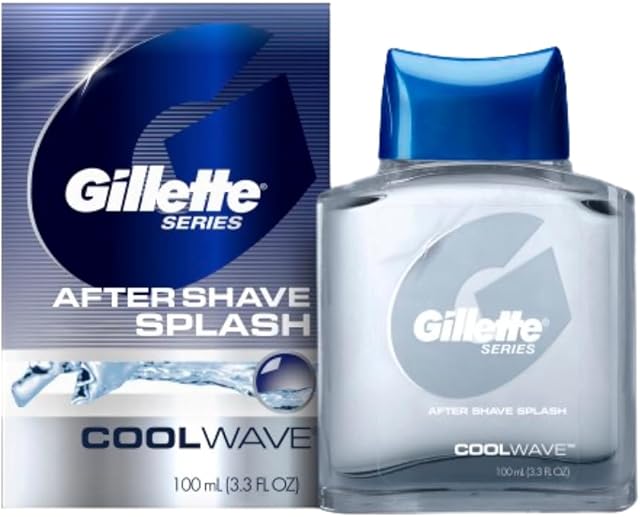 Gillette Series Cool Wave After Shave, Aftershave for Men, After Shave Cologne Men, 33 fl oz, 100 ml, After Shave Lotion for Men, Post Shave Balm Men, Aftershave, Mens Aftershave, Aftershave Balm