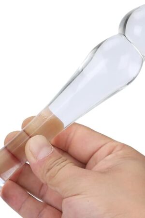 7.5'' Clear Glass Dildo Transparent Crystal Penis G-spot Stimulation Anal Plug Female Masturbator