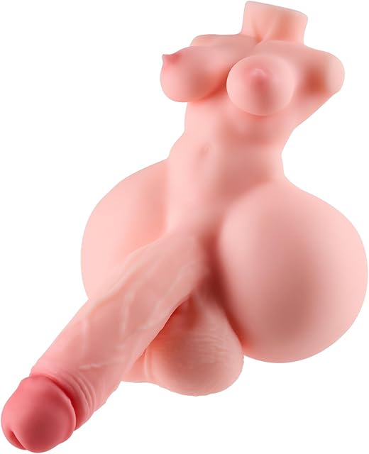 2.16lbs Sex Doll Small Mini Trans Sex Toy Pocket Pussys, 2 in 1 Mens Masterburters Toys with Realistic Soft Dildo Torso, Male Toys Pussy Doll