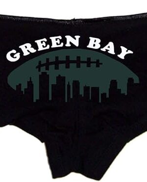 Green Bay Panties for Women  Cheeky Cotton Booty Shorts, Flirty Low-Rise Lingerie for Sports Fans