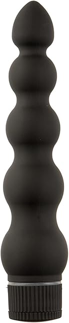 Doc Johnson Black Magic - 7 inch Ribbed Multi-Speed Vibrator - ABS Plastic with Smooth Velvet Touch Finish - Great for Internal and External Stimulation - Black