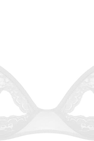 Women's Sexy Wire-Free Unlined Triangle Bra Top Sheer Floral Lace Lingerie