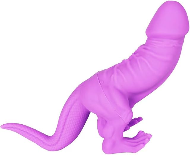 1141inch Purple Dinosaur Shape Soft Silicone Realistic Dildo with Textures Sex Toy Lifelike Clitoral Dildo Anal Dildo for Adult Women