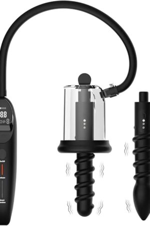 Automatic Anal Vibrator Vacuum Pump, Electric Pump 10 Vibrator Modes Vaginal Pussy Dildo Pump Expander, Anal Beads Vibrator Pump Enlarger, Prostate Massager Stimulator Masturbator Sex Toys (Large)