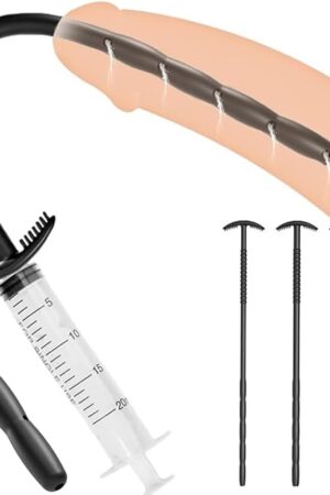 96" 3pcs Silicone Urethral Sound Catheter Plug Training Set, Soft Hollow Porous Design Penis Cock Urethra Bladder Dilator Prostate Masturbation Rod BDSM Sex Toys for Men Professional Players