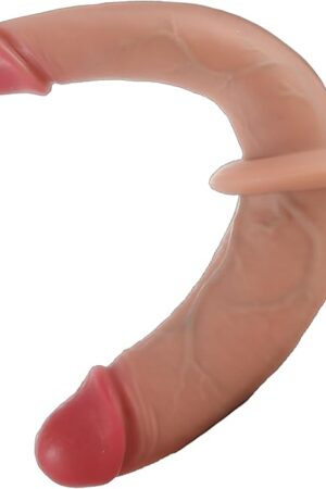 Double Ended Realistic Dildo 12'' Lifelike Soft Double Sided Dildo Dual Headed Anal Dildo Double Header Adult Sex Toy for Women