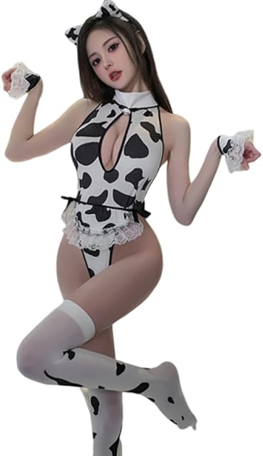 Women's cosplay cow lingerie sexy anime kawaii maid outfit bikini lingerie Lolita Japanese role-playing lingerie