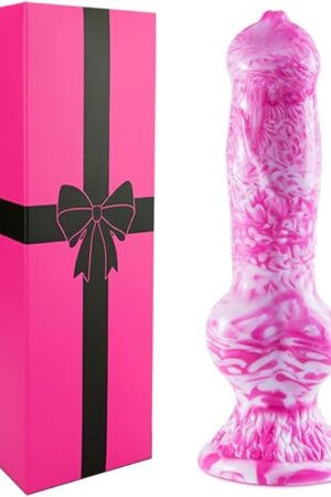 7 Inch Dog Knot Small Dildo Fantasy Anal Plug for Beginner, Silicone Realistic Animal Shower Gay Dildo with Suction Cup,6" Pink Dragon Monster Colorful Wolf Dildos Penis Strap On Sex Toy for Men Women