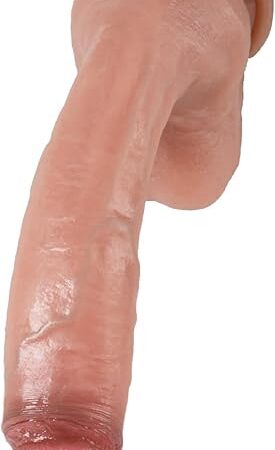 Dildo 10.5 Inch Realistic Dildo Huge Adult Sex Toys, Thick Anal Plug Toys Suction Cup Soft Dual Layer Silicone Consoladores with Big Head, Handmade Sexy Realistic Veins Penis for Women Men
