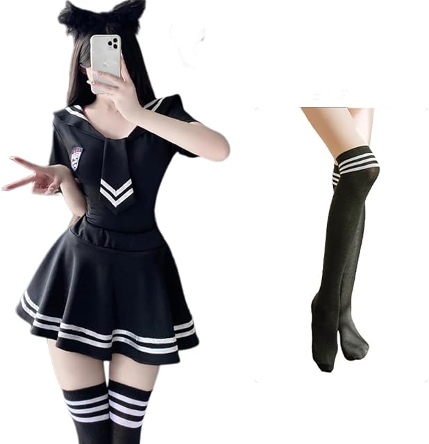 Women's cosplay sexy female student mini lingerie Japanese anime kawaii Halloween student pleated skirt