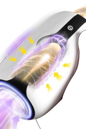 Automatic Male Masturbator Cup for Men, Open Ended Male Sex Toys for Penis Stroker with 3 Clamping Sucking & 7 Vibrating Modes, Pocket Pussy Penis Vibrator Male Blowjob Machine Adult Toys for Men