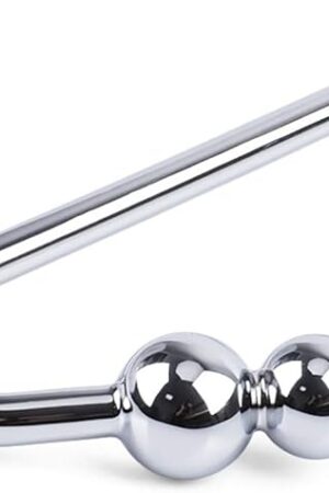BDSM Metal Anal Hook Butt Plug with Smooth Ball Anal Plug SM Restraints Anal Gay Sex Toys for Man and Woman Adult Games (Length:984 inch/25 cm, 3 Balls)