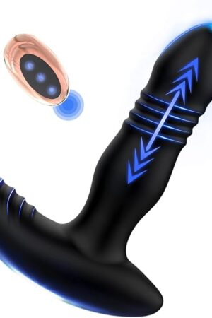 Anal Vibrator Male Sex Toy, Thrusting Prostate Massager Onismo Anal Plug Vibrating Butt Plug with 7 Thrusting & Vibrating Modes Remote Controlled Anal Sex Toy for Men Anal Toys