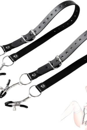 Labia Spreader for Women, BDSM Soft Rubber Nipple and Labia Clamps for Women SM Bondage Erotic Toy
